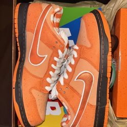 NIKE SB ORANGE LOBSTER SPECIAL BOX SIZE 9.5 WITH CONCEPTS JACKET SIZE LARGE