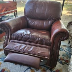 Real Leather Recliner (Ethan Allen)