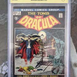 Tomb of Dracula #2 (2972) CBCS 8.5 — O/w To White Pages; Witnessed Conway Signed 