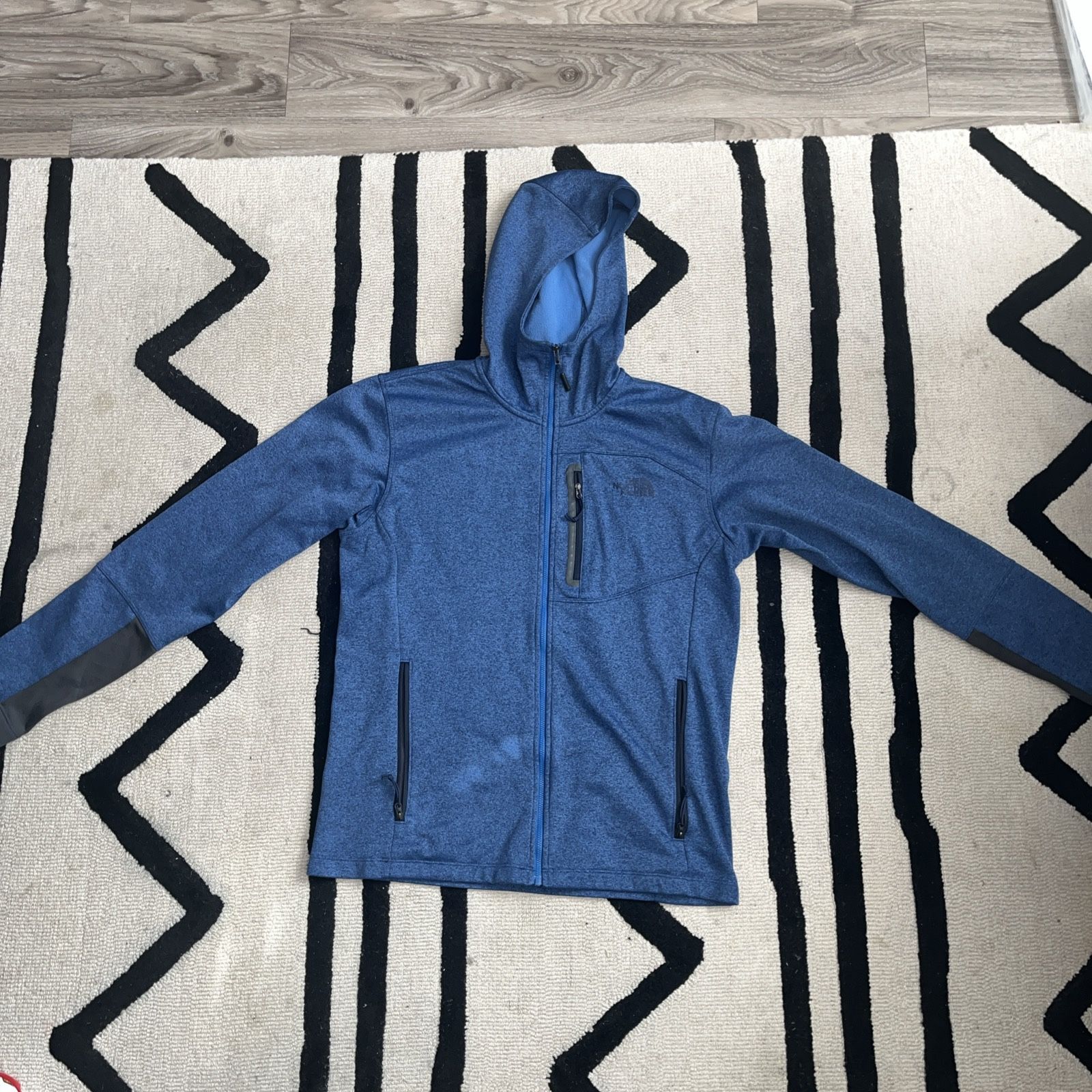The North Face Men’s Blue Full Zip Fleece Lined Hoodie Size M