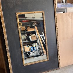 Large Mirror With Gold Detail