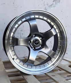 Set of 19 Inch Work Meister S1 Style Wheels Hyper Black Staggered Set 19x8.5 +30 / 19x9.5 +30 5x120