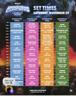 apocalypse zombie land Saturday ticket