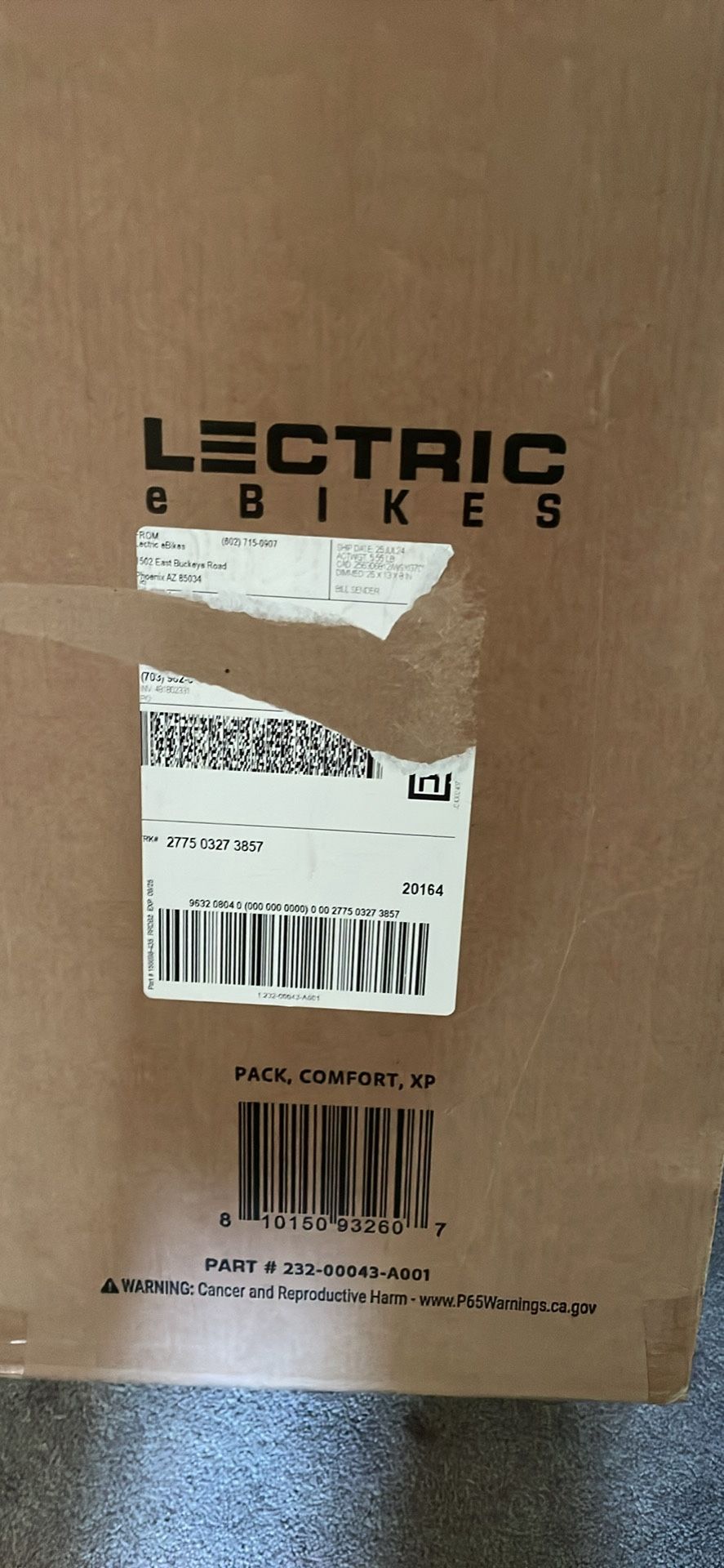 LECTRIC E-BIKE COMFORT PACKAGE SEAT AND POST