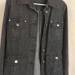 Women’s Black Jeans Jacket Size Medium 