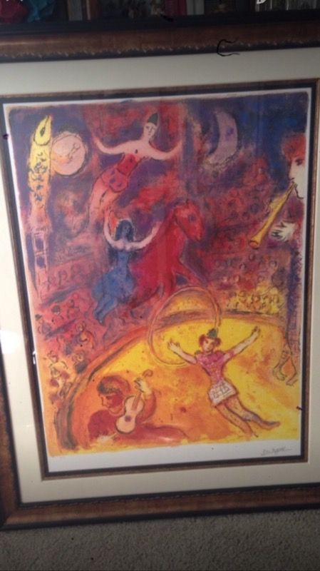 Art: Marc Chagall-Circus comes with COA