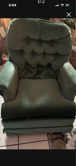 Vintage teal green rocking chair medium size kids or adults