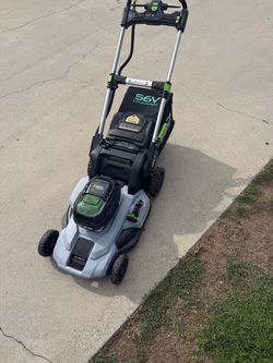 Ego Lawnmower, black, grey and black