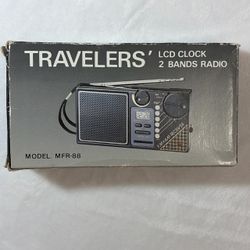 Travelers' MFR-88 FM/AM Radio with LCD Clock