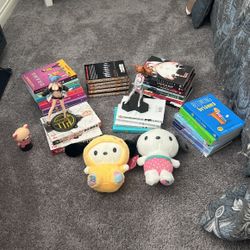 Books Plus Figures And Sanrio Plushies 