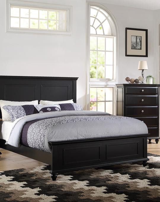 Brand new black queen bedframe