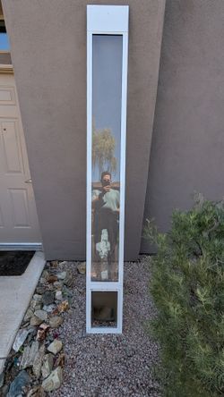 8-Ft pet door for sliding door white small pet