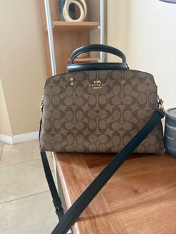 Coach Signature Satchel with Crossbody Strap