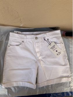 Women’s White Denim Shorts Gloria Vanderbilt Amanda Size 4