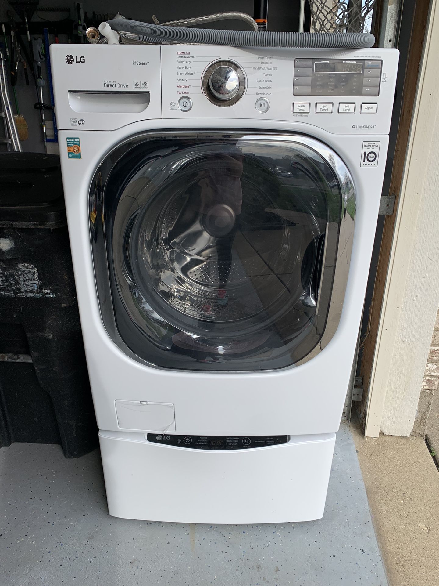 LG Front Load Washer with Pedestal Washer