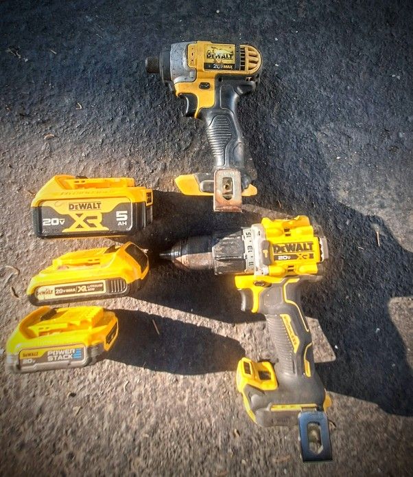 DeWalt Drill And Impact With Batteries