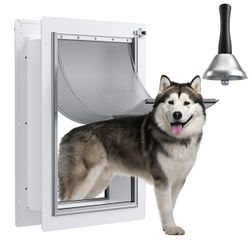 BRAND NEW Dog Door For Wall, Large, White Flap 11X17