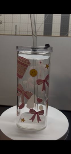 🎀✨ Cute Glass Cups Available! ✨🎀