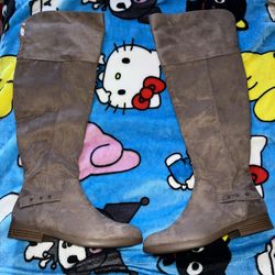 Style & Co Leesah Brown Faux Suede Boots