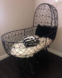 Black Antique Baby Cradle