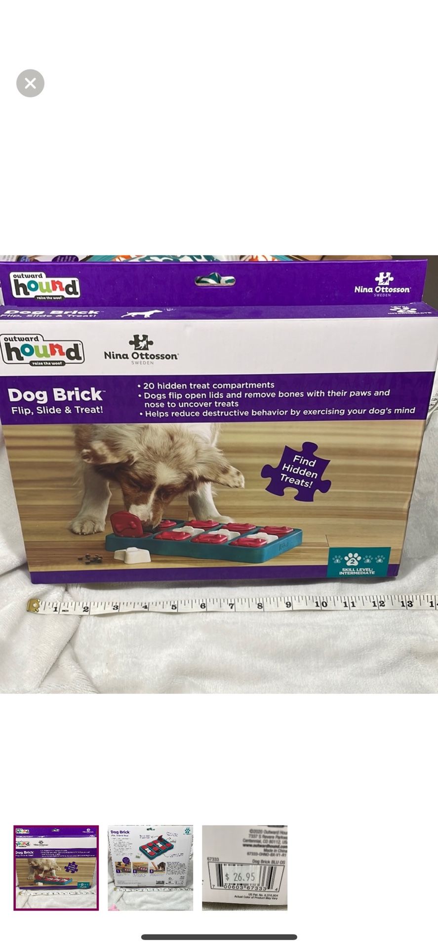 Dog Brain Game/ Treat Dispenser / Dog Brick