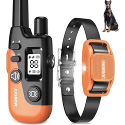 Shock Collar for Dogs - 4200FT Dog Training Collar with Remote for 15-120lbs Medium Large Dog, with LED Light IPX8-Waterproof Rechargeable E-Collar wi
