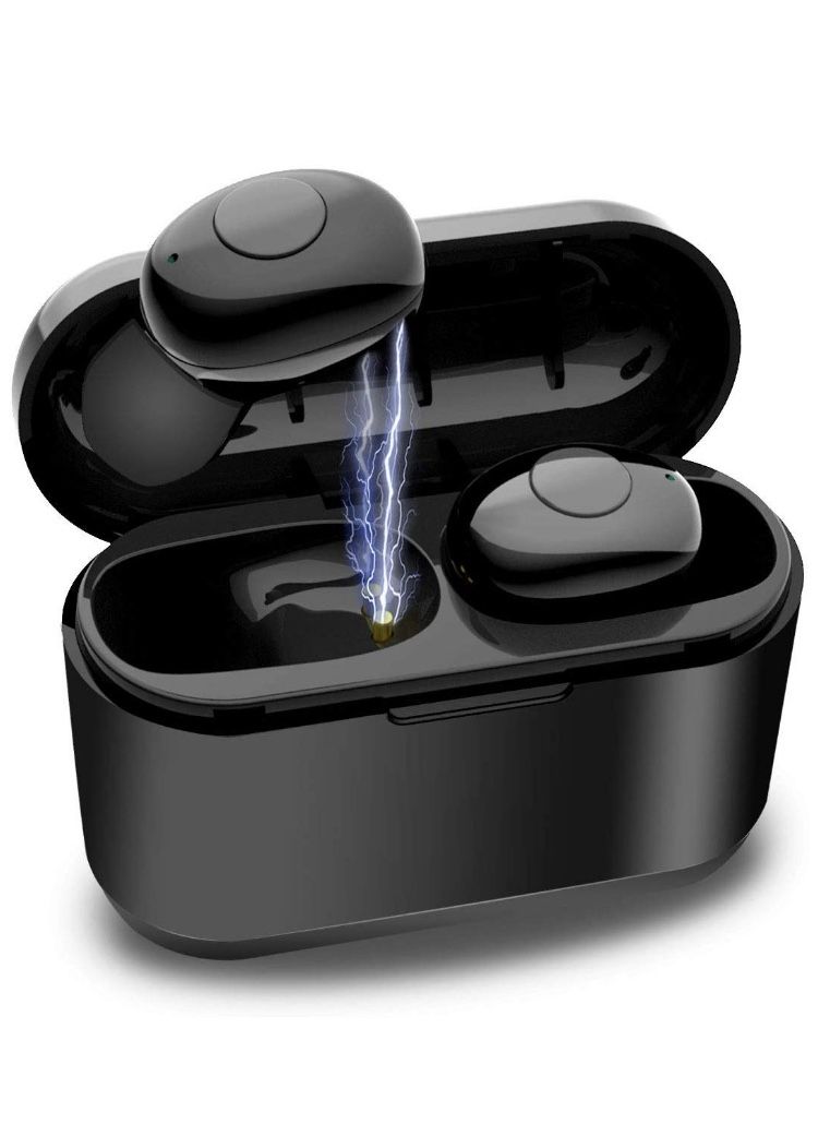 Sweat-proof & noise cancelling wireless Bluetooth earbuds with charging case