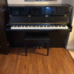 Black lacquer Samick Upright Piano