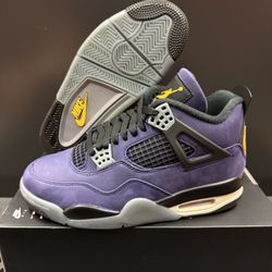 Nike Air Jordan 4 IV Retro Lakers Imperial Purple Yellow FV5029-500 Men Size 6