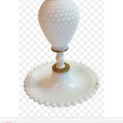 Hobnail White Milk Glass Vintage Lamps