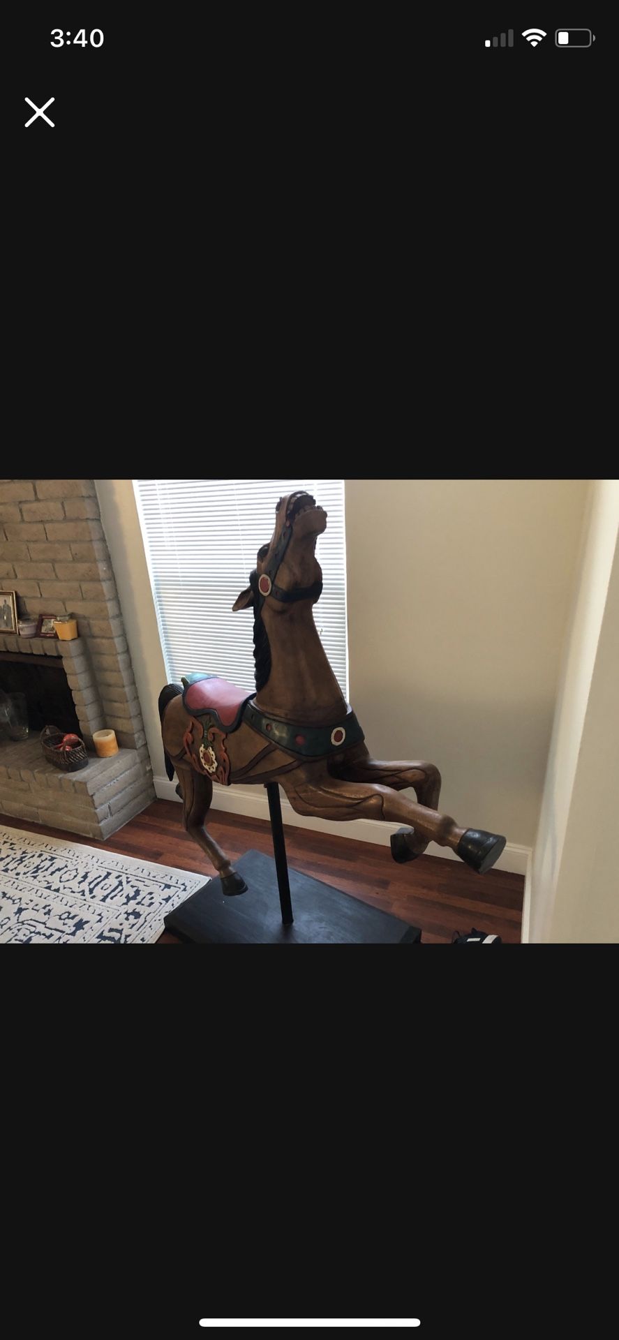 Wood Horse Hand Carved