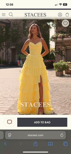 A-line Cowl Neck Chiffon Satin Layered Ruffle Prom Dress with Applique Slit