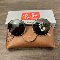 Round Metal  NEW RayBan Sunglasses with original Ray Ban Packaging