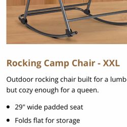 Rocking Camp Chair - XXL