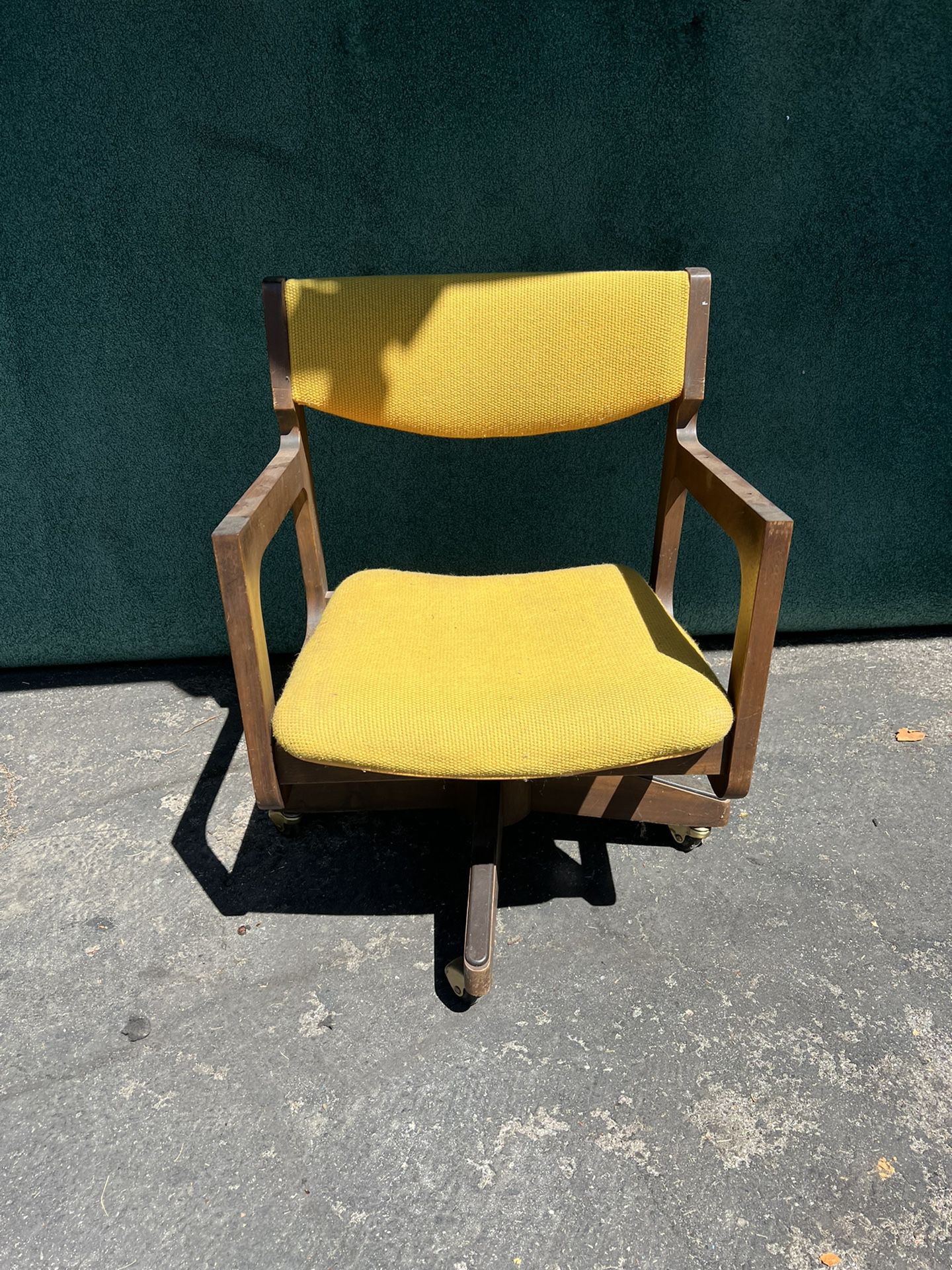 Vintage Yellow Desk Chair