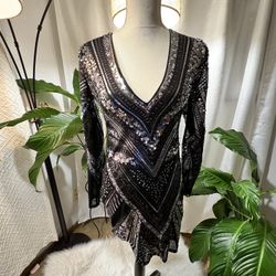 Express Sequined Cocktail Dress 