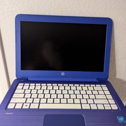 HP Stream Laptop Purple With Case, Logi Wireless Mouse, And Charger