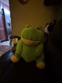 Jumbo frog plushie