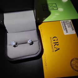 0.5ct VVS Diamond Moissanite 925 Silver Earrings
