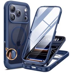 Case For 17 Pro Max Case 6.9" Case with Built-in Glass Screen Protector& Full Camera Protector,[Magnetic with MagSafe] Drop Proof 17 Pro