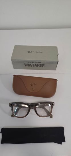 Ray-Ban Meta Wayfarer Glasses RW4006 Warm Stone Transitions Lenses