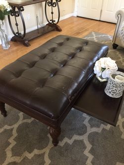 Leather Ottoman