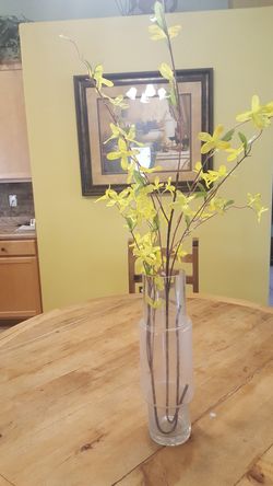 Decorative vase with artificial flowers