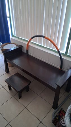 Wood bench