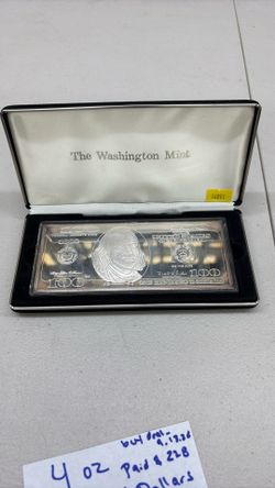 The Washington Mint Silver Note .999 Silver 4 Troy