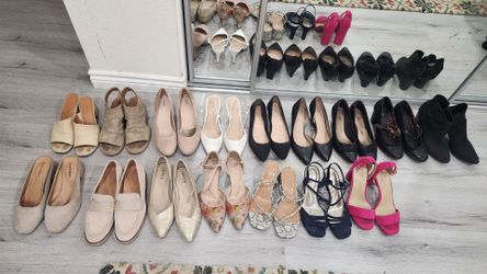 16 pairs Women's Shoes size 9 / 9.5