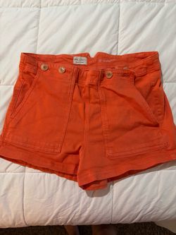 Pilcro Orange High waist utility shorts