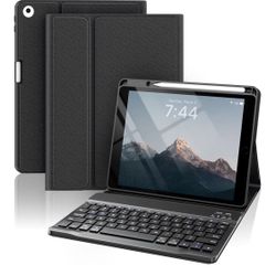 Case for iPad 9.7 inch 6th/5th Generation, 2018/2017 Model, Air 2(2014)-Magnetic Detachable Wireless Keyboard-Flip Stand Case with Pencil Holder for i