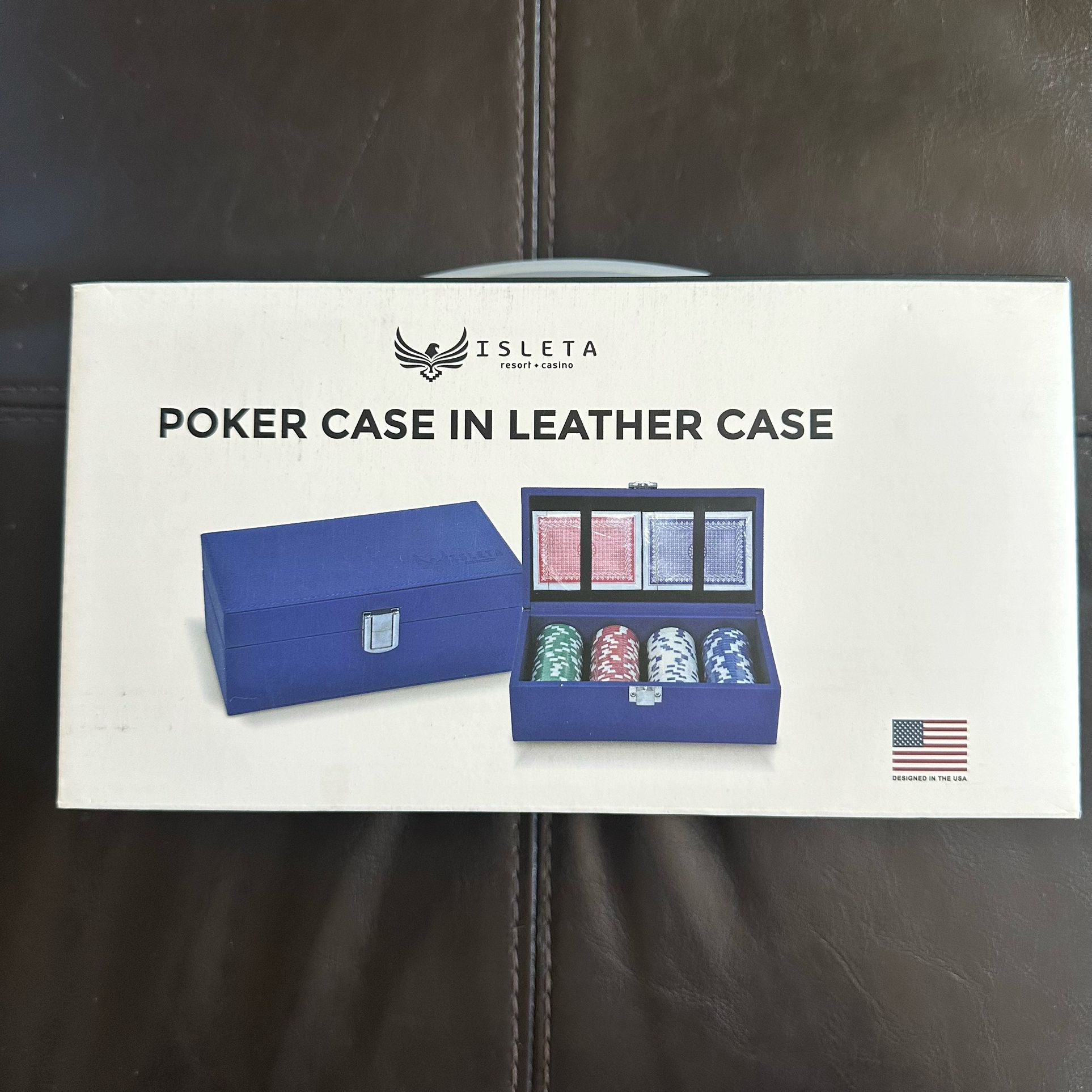 Poker Case In Leather Case