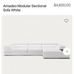 Modular Sectional White Sofa